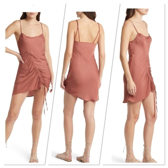 Free People Intimately Be Me Ruched Mini Slip Dress - Picture 1 of 6